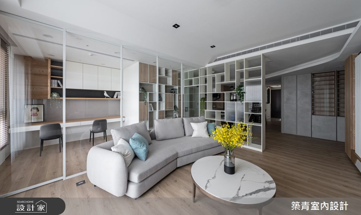 48坪新成屋(5年以下)＿現代風客廳書房工作區案例圖片＿築青室內裝修有限公司＿築青_70之14