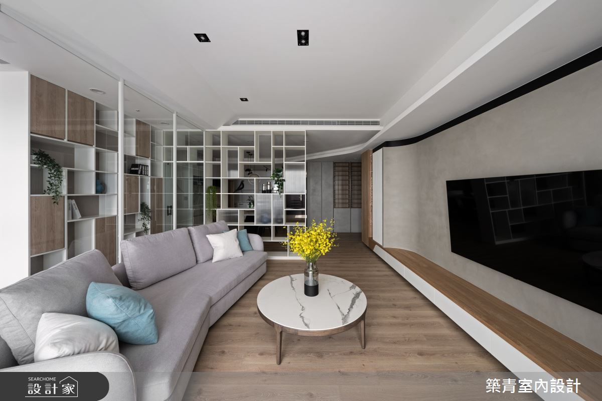 48坪新成屋(5年以下)＿現代風客廳案例圖片＿築青室內裝修有限公司＿築青_70之18