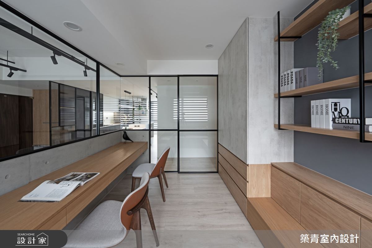 40坪老屋(16~30年)＿混搭風書房工作區臥榻案例圖片＿築青室內裝修有限公司＿築青_71之19