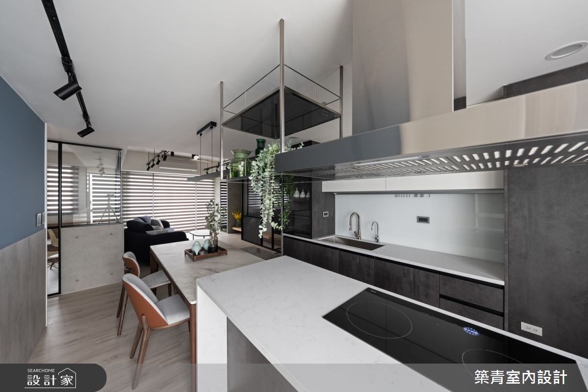 40坪老屋(16~30年)＿混搭風客廳餐廳廚房案例圖片＿築青室內裝修有限公司＿築青_71之25