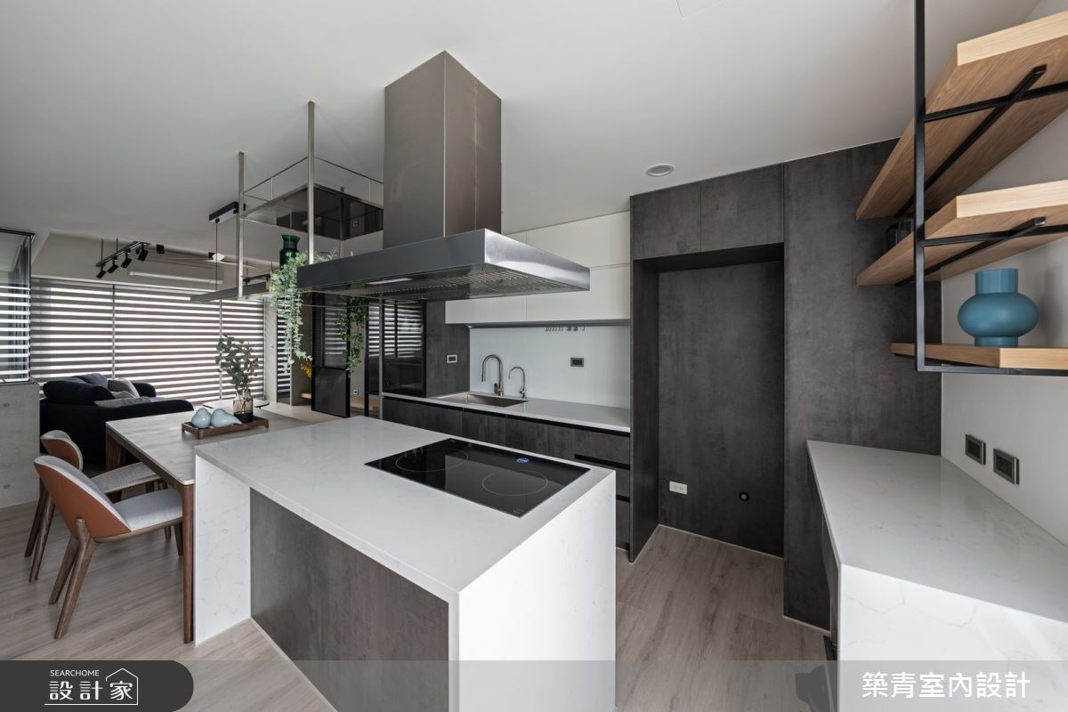 40坪老屋(16~30年)＿混搭風餐廳廚房中島案例圖片＿築青室內裝修有限公司＿築青_71之27