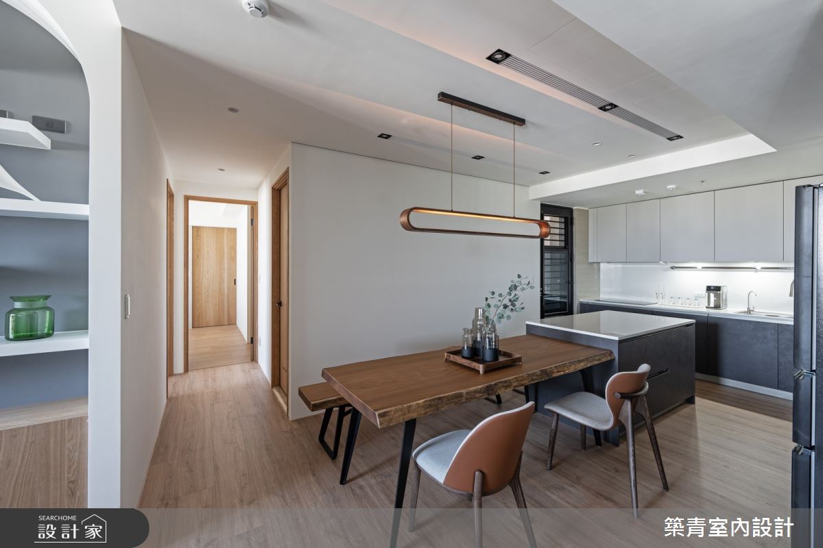 30坪預售屋＿混搭風餐廳廚房走廊中島案例圖片＿築青室內裝修有限公司＿築青_73之11