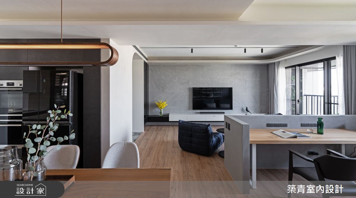 30坪預售屋＿混搭風客廳書房工作區案例圖片＿築青室內裝修有限公司＿築青_73之16