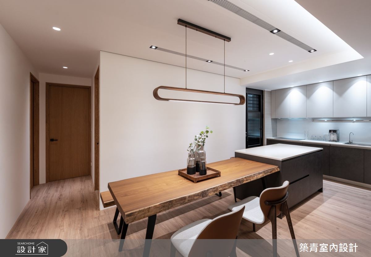 30坪預售屋＿混搭風餐廳廚房中島案例圖片＿築青室內裝修有限公司＿築青_73之25