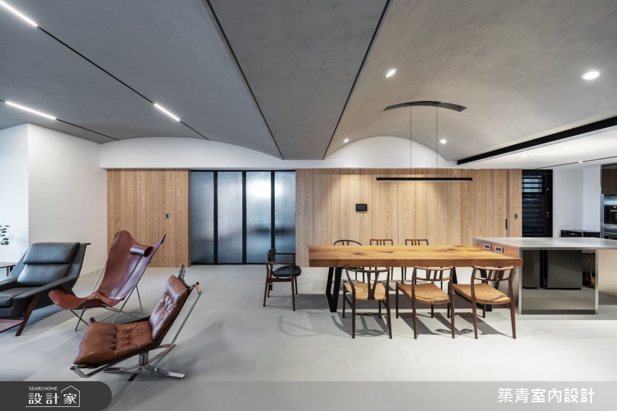 50坪新成屋(5年以下)＿現代風客廳餐廳中島案例圖片＿築青室內裝修有限公司＿築青_74之12