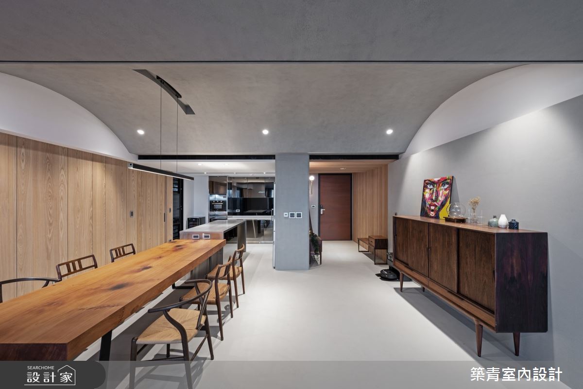 50坪新成屋(5年以下)＿現代風玄關餐廳廚房中島案例圖片＿築青室內裝修有限公司＿築青_74之15