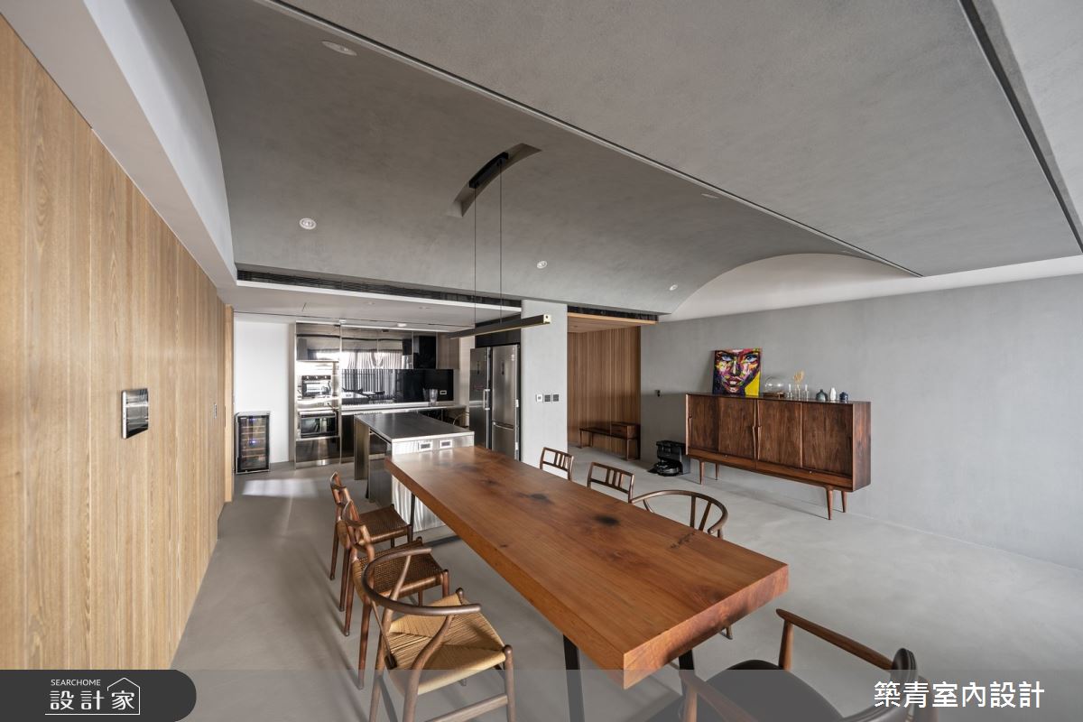 50坪新成屋(5年以下)＿現代風餐廳廚房中島案例圖片＿築青室內裝修有限公司＿築青_74之16