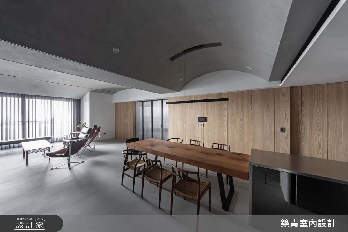 50坪新成屋(5年以下)＿現代風客廳餐廳中島案例圖片＿築青室內裝修有限公司＿築青_74之19