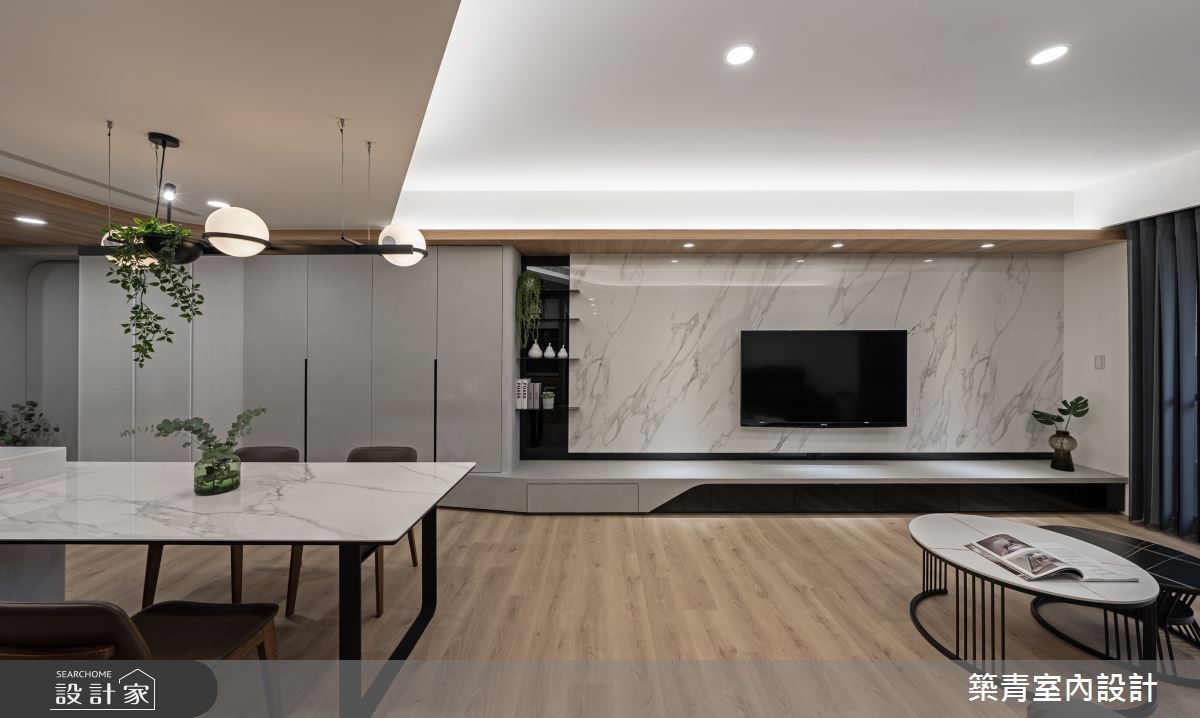 48坪新成屋(5年以下)＿現代風客廳餐廳案例圖片＿築青室內裝修有限公司＿築青_75之5