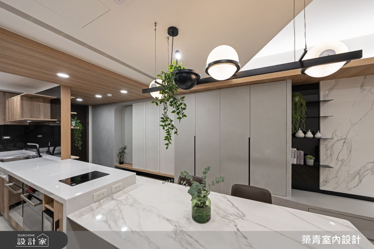 48坪新成屋(5年以下)＿現代風餐廳中島案例圖片＿築青室內裝修有限公司＿築青_75之8