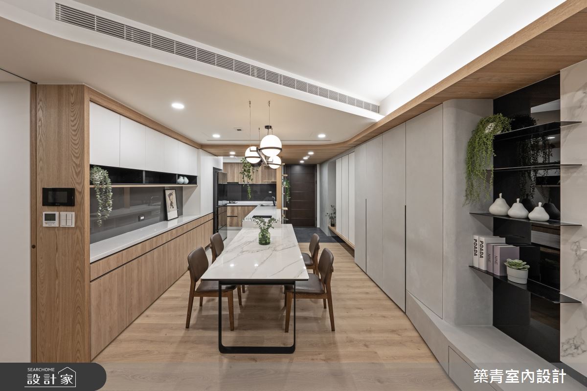 48坪新成屋(5年以下)＿現代風餐廳廚房中島案例圖片＿築青室內裝修有限公司＿築青_75之10