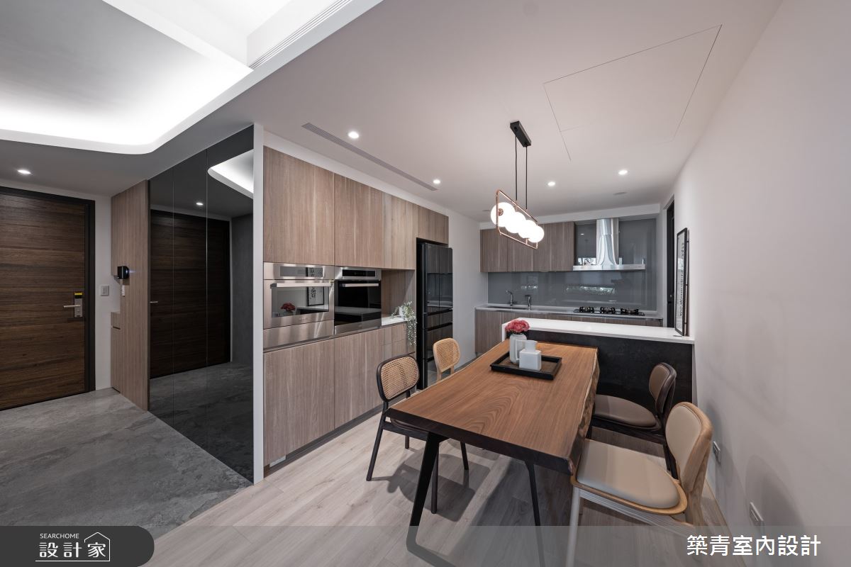 35坪新成屋(5年以下)＿現代風玄關餐廳廚房案例圖片＿築青室內裝修有限公司＿築青_76之8