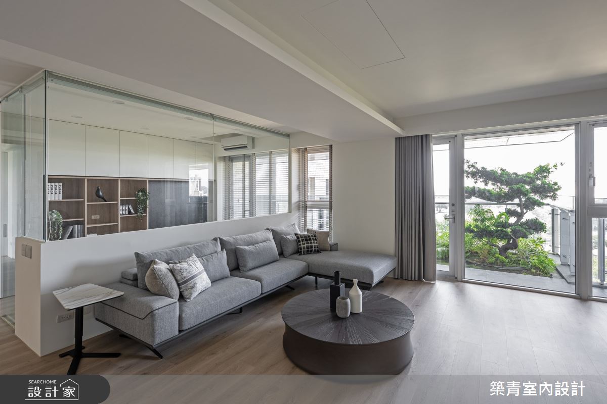 48坪新成屋(5年以下)＿現代風客廳書房工作區陽台案例圖片＿築青室內裝修有限公司＿築青_77之392