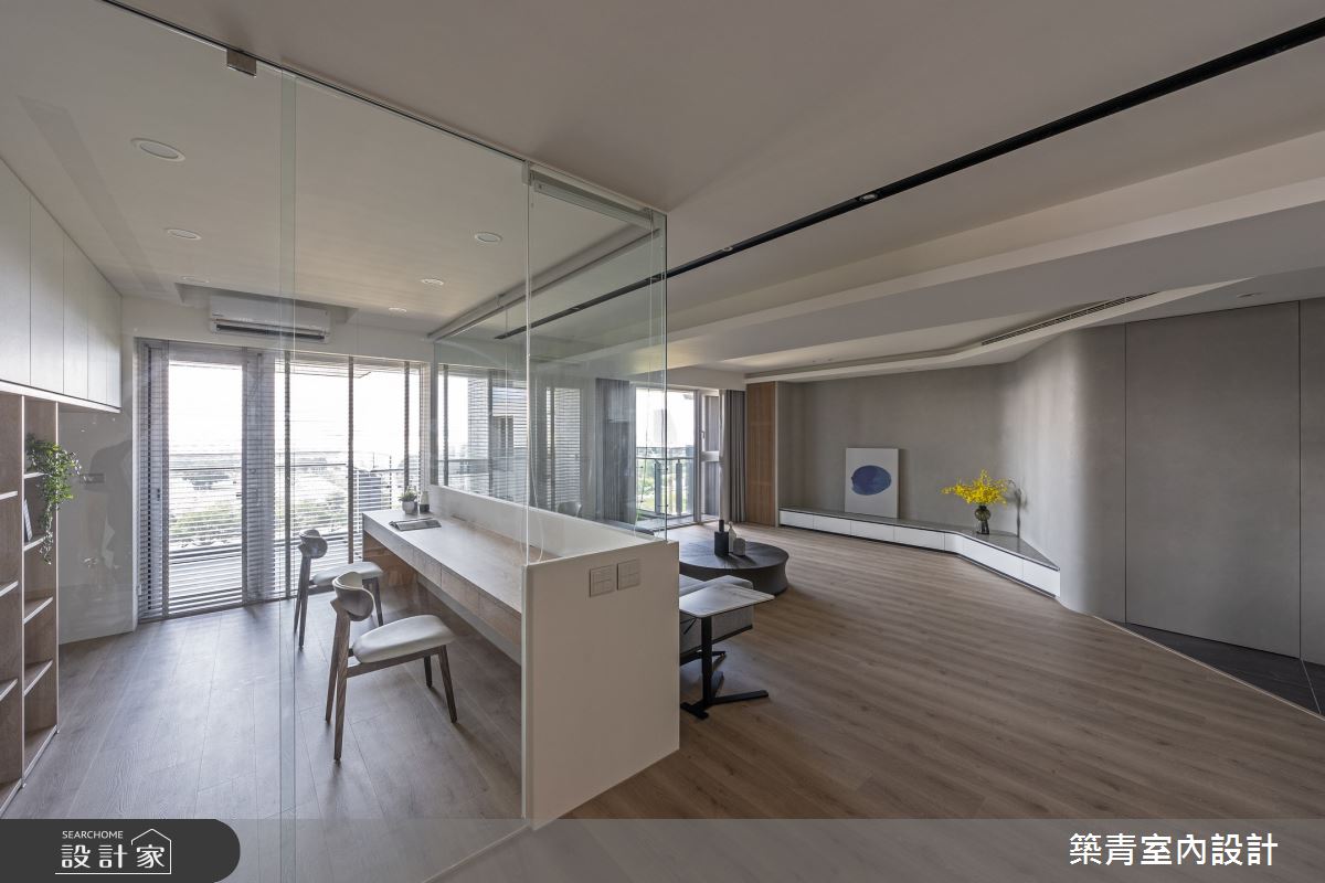 48坪新成屋(5年以下)＿現代風客廳書房工作區案例圖片＿築青室內裝修有限公司＿築青_77之22