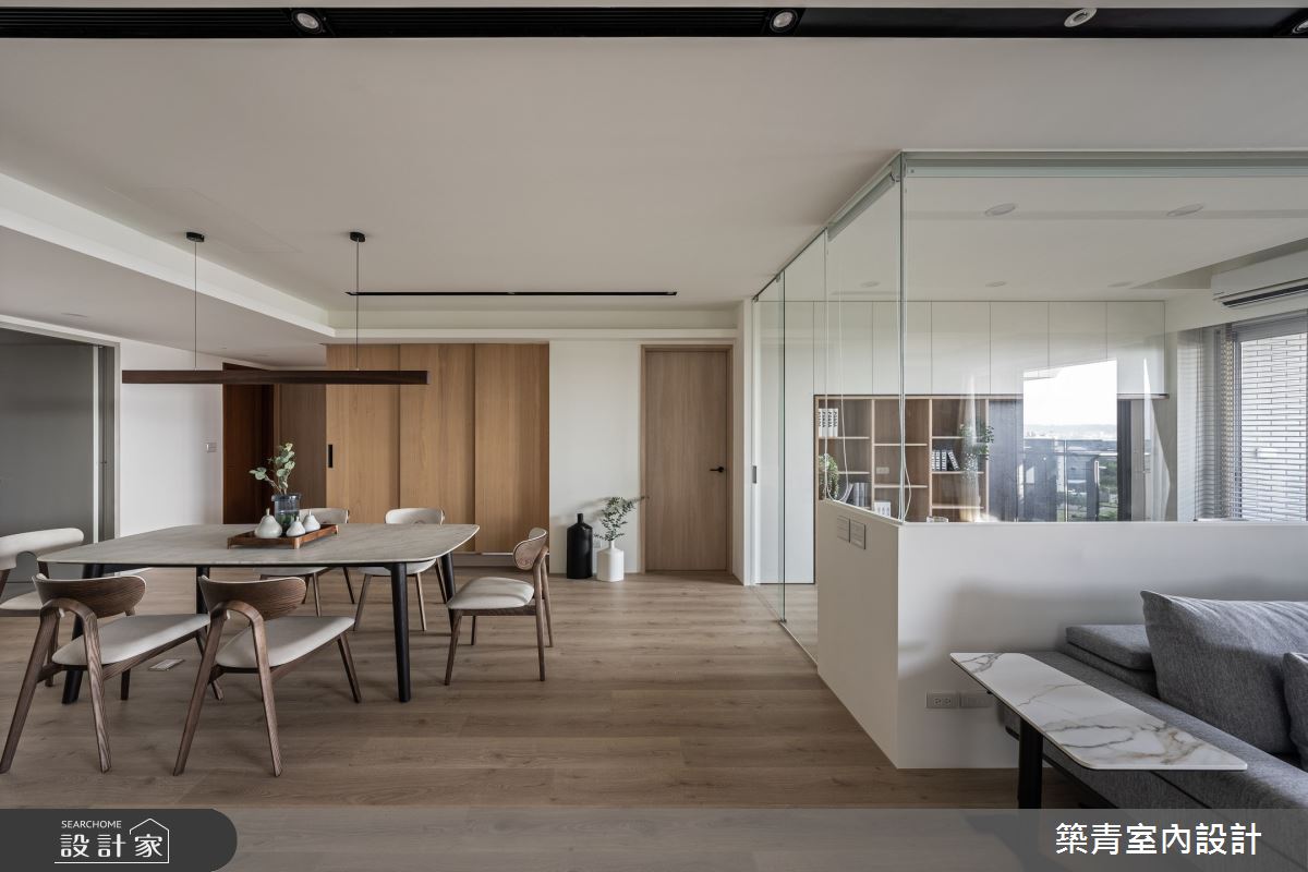 48坪新成屋(5年以下)＿現代風客廳餐廳書房案例圖片＿築青室內裝修有限公司＿築青_77之21