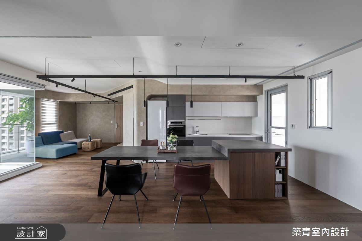 24坪預售屋＿現代風客廳餐廳廚房中島案例圖片＿築青室內裝修有限公司＿築青_78之15