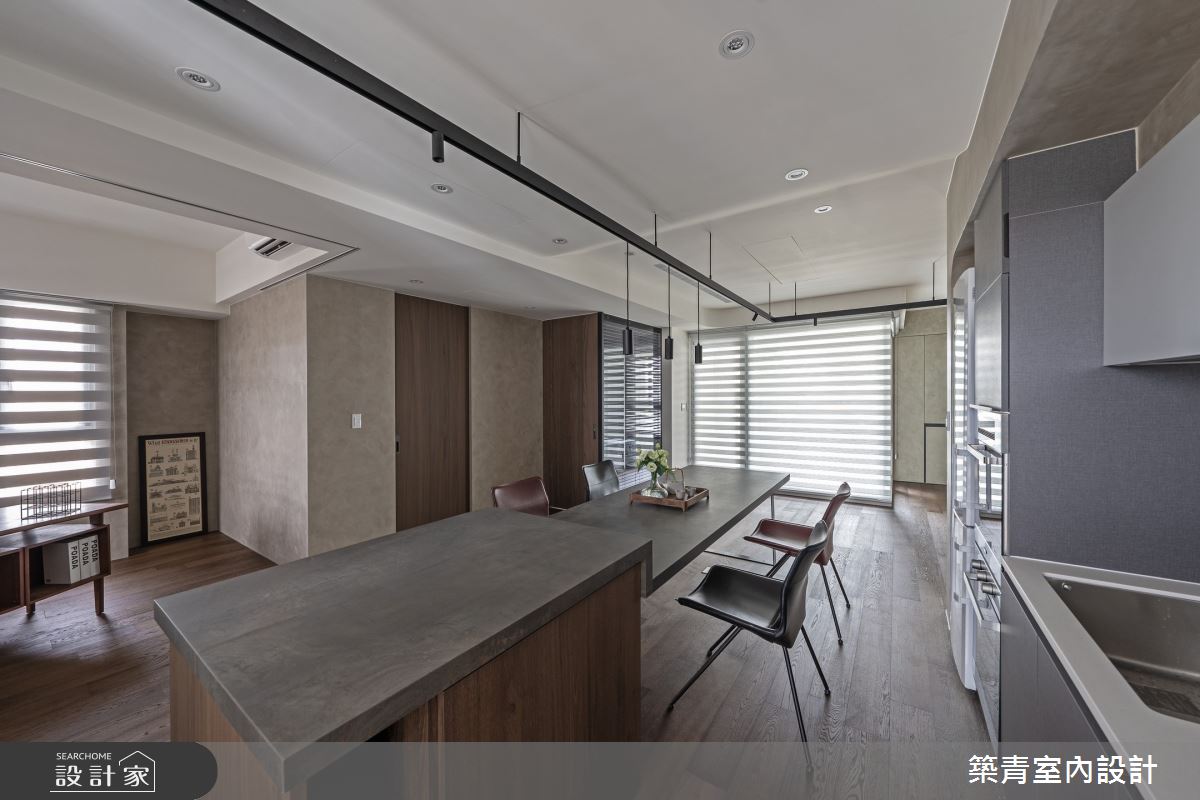 24坪預售屋＿現代風餐廳廚房中島案例圖片＿築青室內裝修有限公司＿築青_78之18