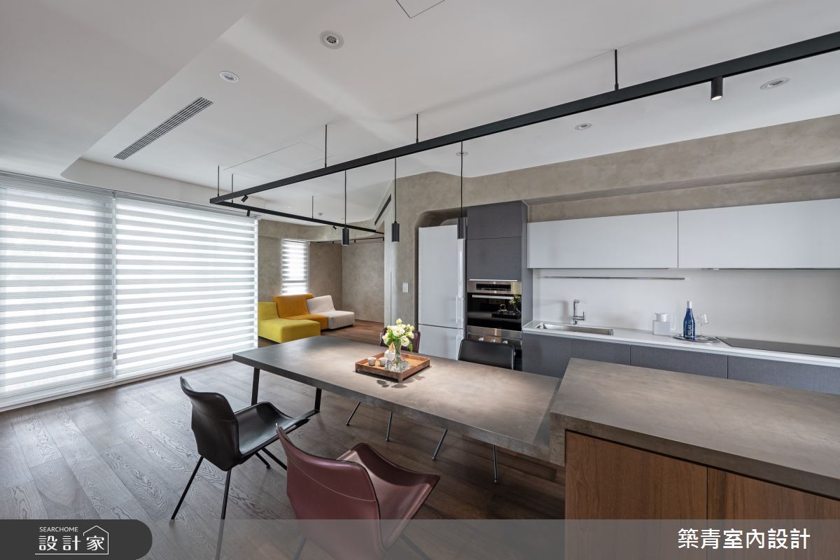 24坪預售屋＿現代風客廳餐廳廚房中島案例圖片＿築青室內裝修有限公司＿築青_78之27