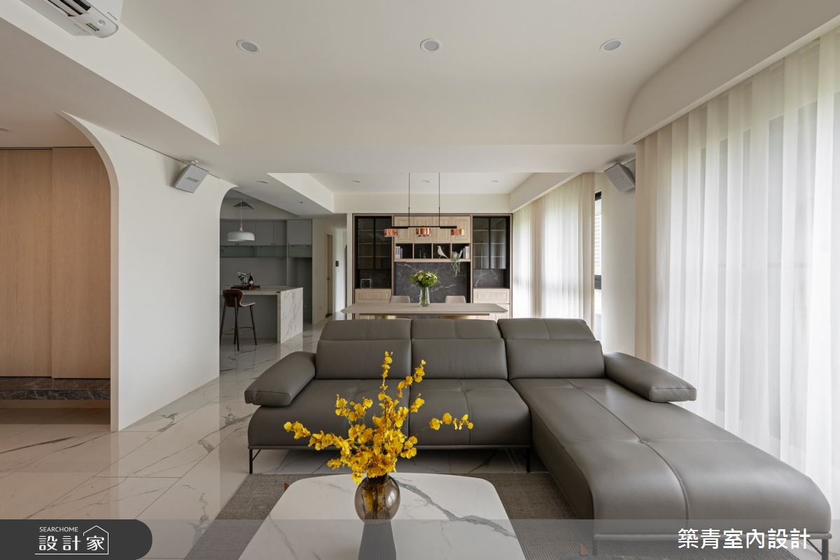 35坪新成屋(5年以下)＿現代北歐風客廳餐廳廚房中島案例圖片＿築青室內裝修有限公司＿築青_83之2