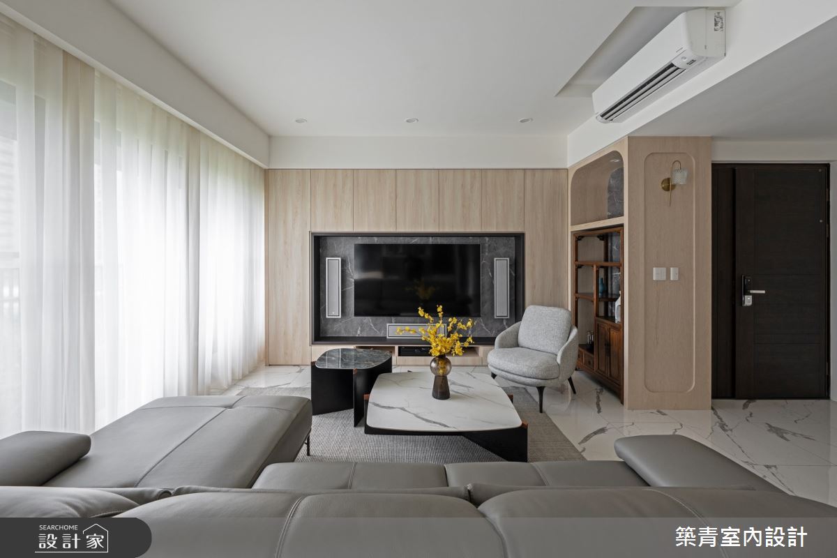 35坪新成屋(5年以下)＿現代北歐風玄關客廳案例圖片＿築青室內裝修有限公司＿築青_83之5