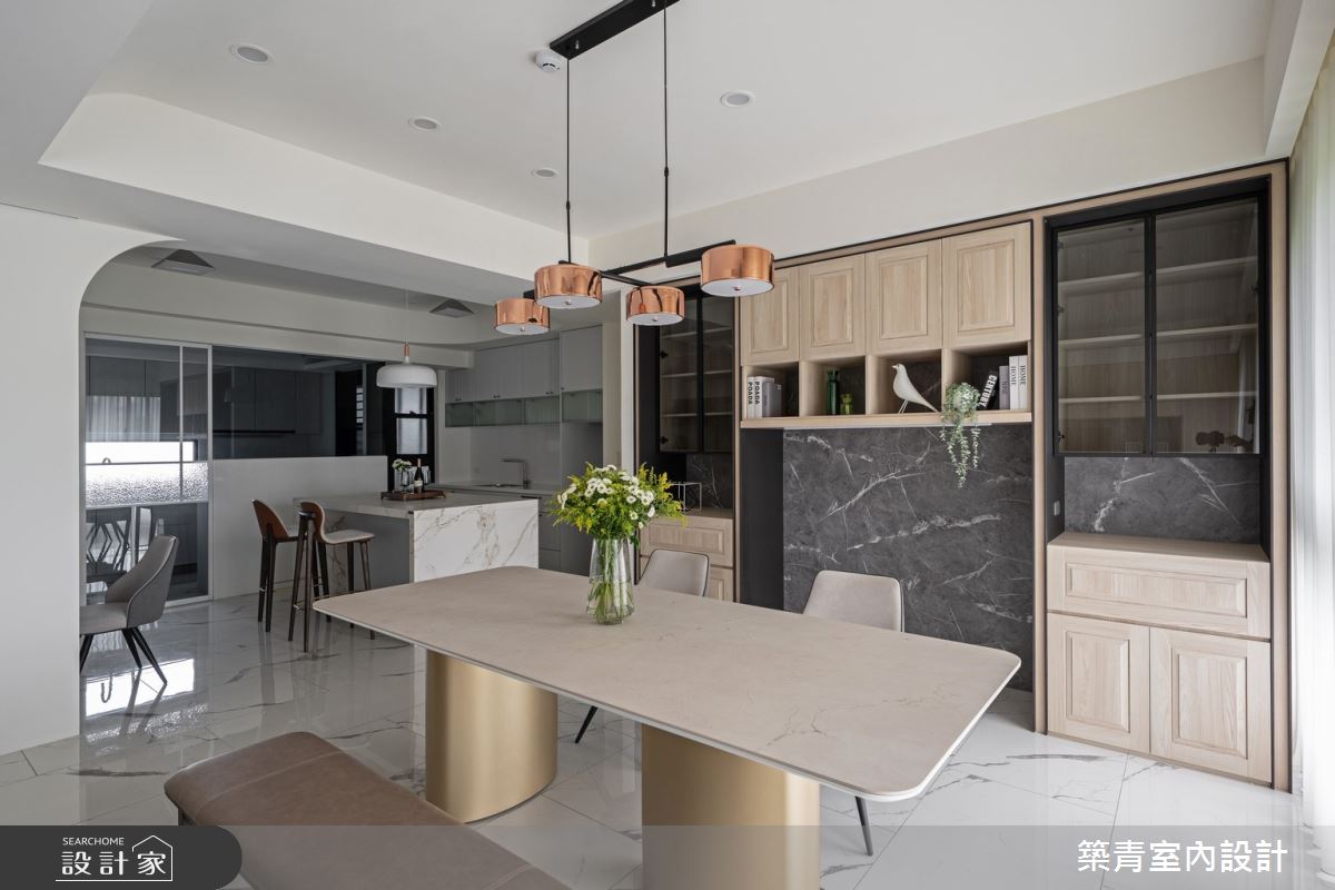 35坪新成屋(5年以下)＿現代北歐風餐廳廚房中島案例圖片＿築青室內裝修有限公司＿築青_83之8