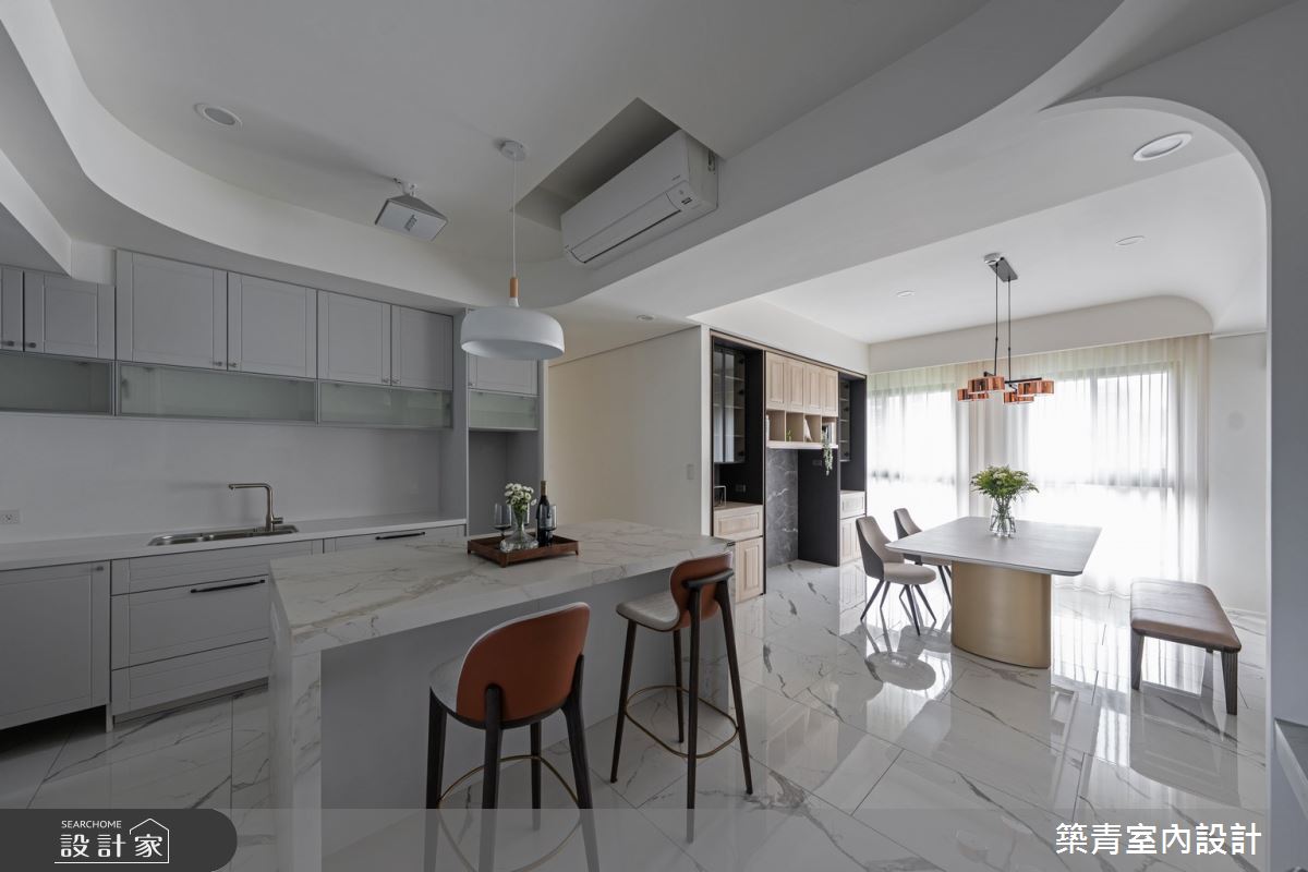35坪新成屋(5年以下)＿現代北歐風餐廳廚房中島案例圖片＿築青室內裝修有限公司＿築青_83之11