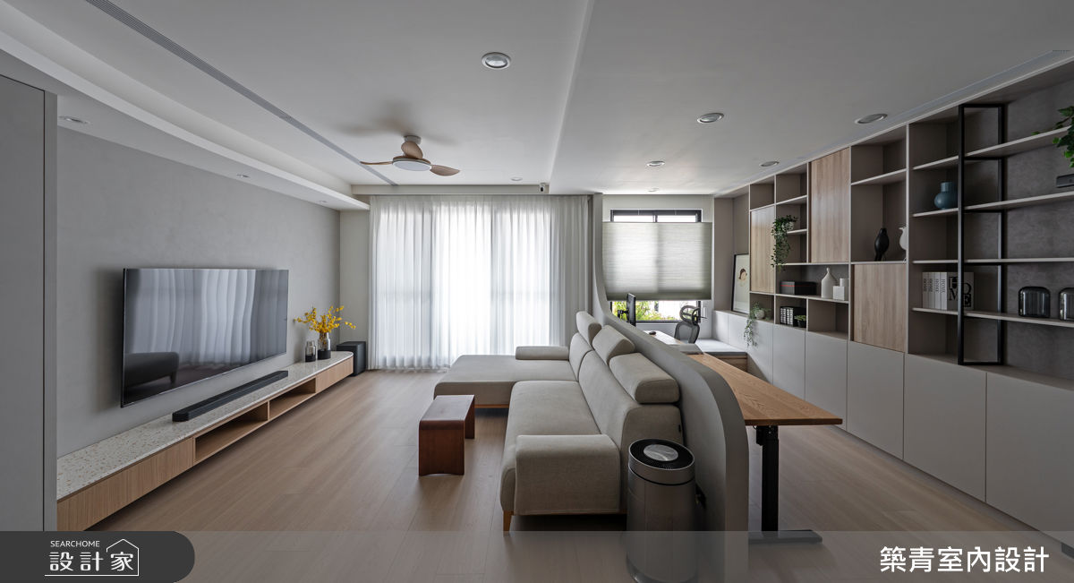 30坪預售屋＿現代北歐風客廳書房臥榻案例圖片＿築青室內裝修有限公司＿築青_84之3