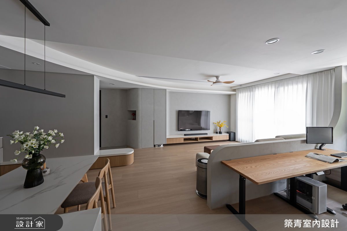 30坪預售屋＿現代北歐風客廳餐廳書房案例圖片＿築青室內裝修有限公司＿築青_84之6