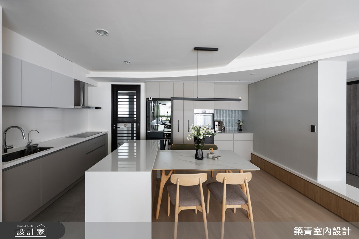 30坪預售屋＿現代北歐風餐廳廚房中島案例圖片＿築青室內裝修有限公司＿築青_84之7