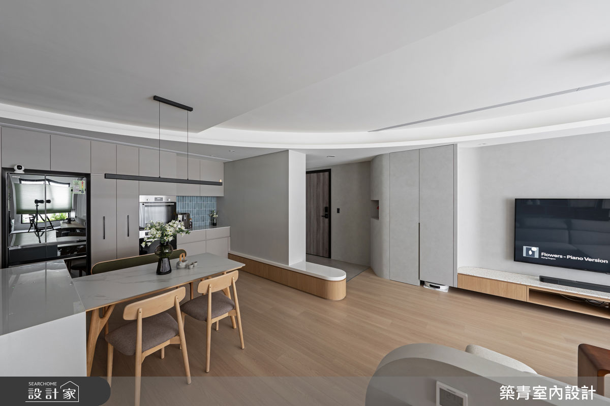 30坪預售屋＿現代北歐風玄關客廳餐廳廚房中島案例圖片＿築青室內裝修有限公司＿築青_84之8