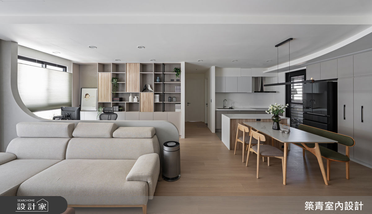 30坪預售屋＿現代北歐風客廳餐廳廚房書房中島案例圖片＿築青室內裝修有限公司＿築青_84之11