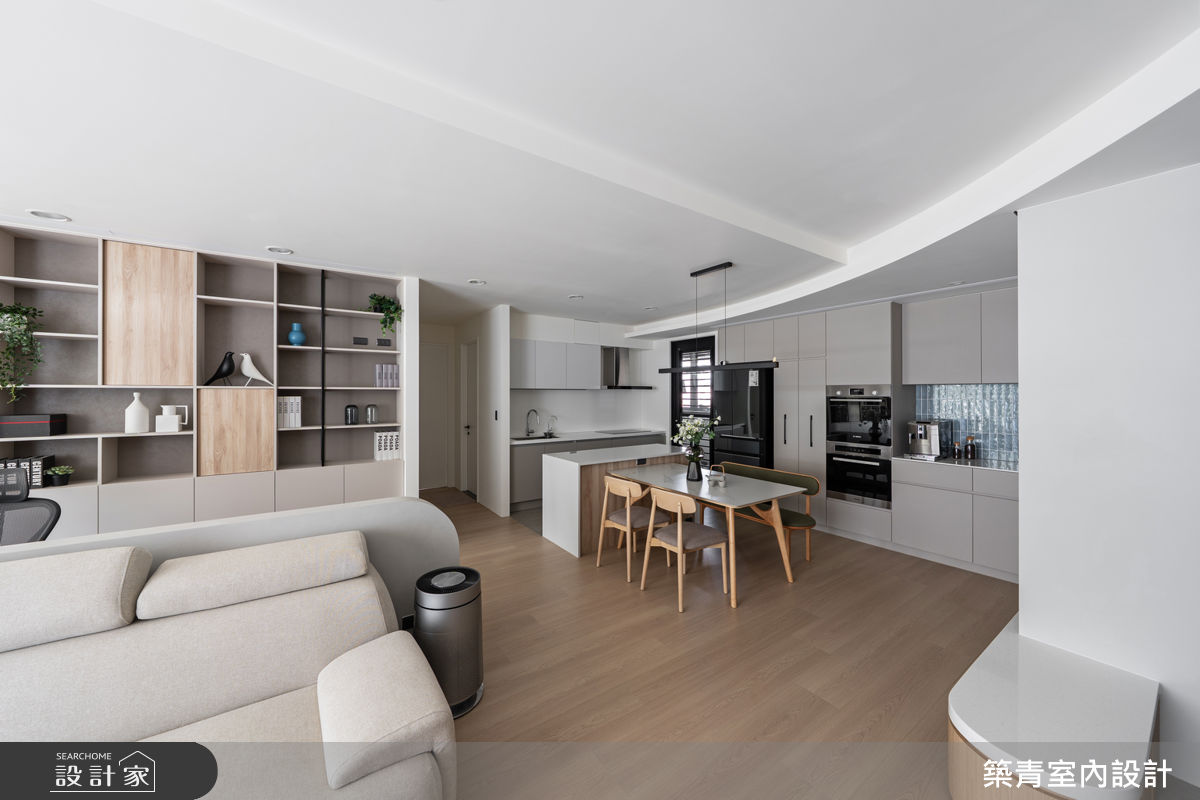 30坪預售屋＿現代北歐風客廳餐廳廚房中島案例圖片＿築青室內裝修有限公司＿築青_84之12