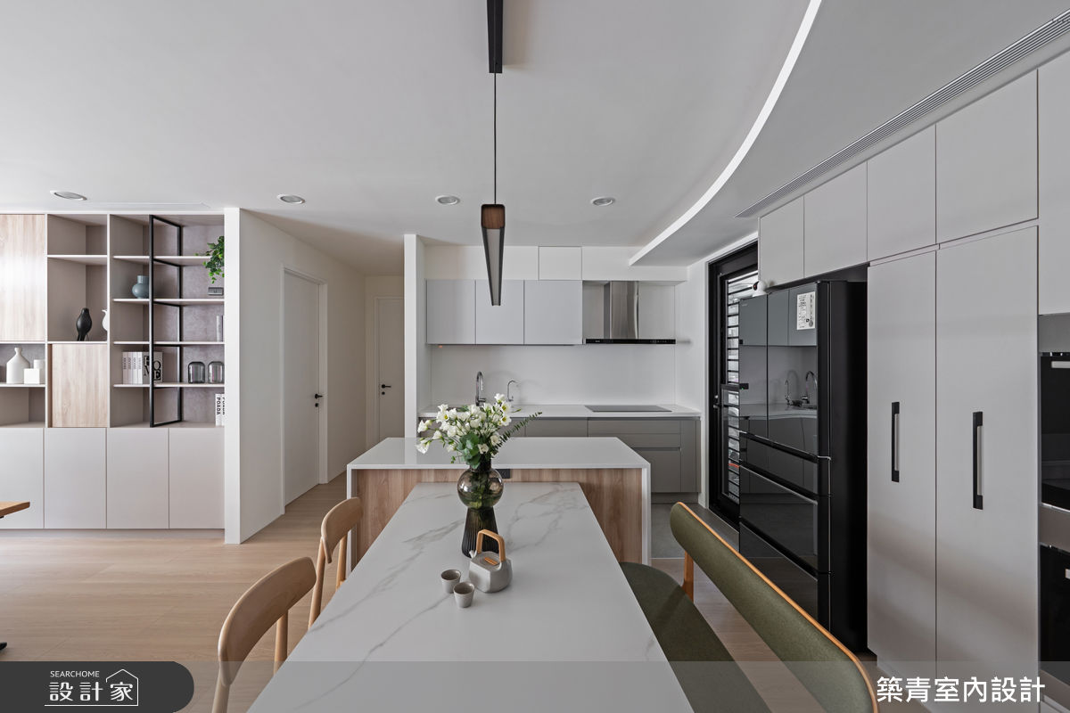 30坪預售屋＿現代北歐風餐廳廚房中島案例圖片＿築青室內裝修有限公司＿築青_84之15