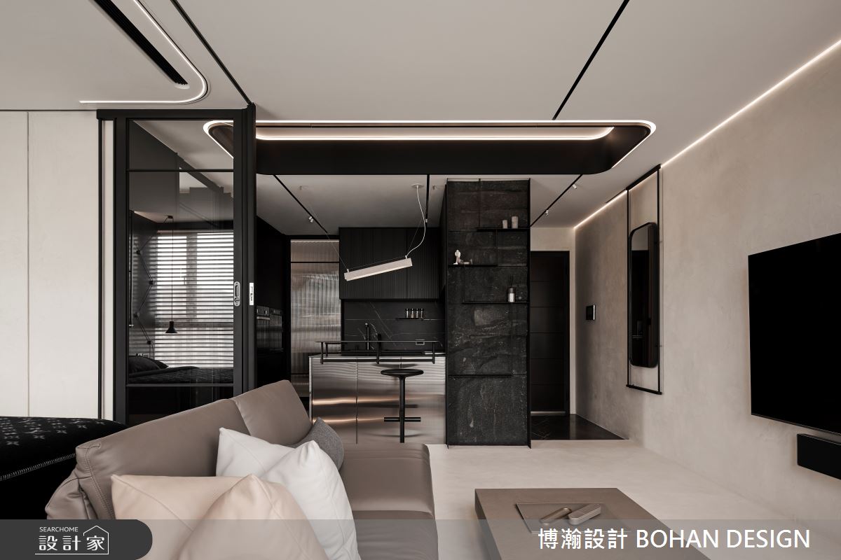 17坪新成屋(5年以下)＿現代風玄關客廳餐廳吧檯中島案例圖片＿博瀚設計 BOHAN DESIGN＿博瀚_06之2