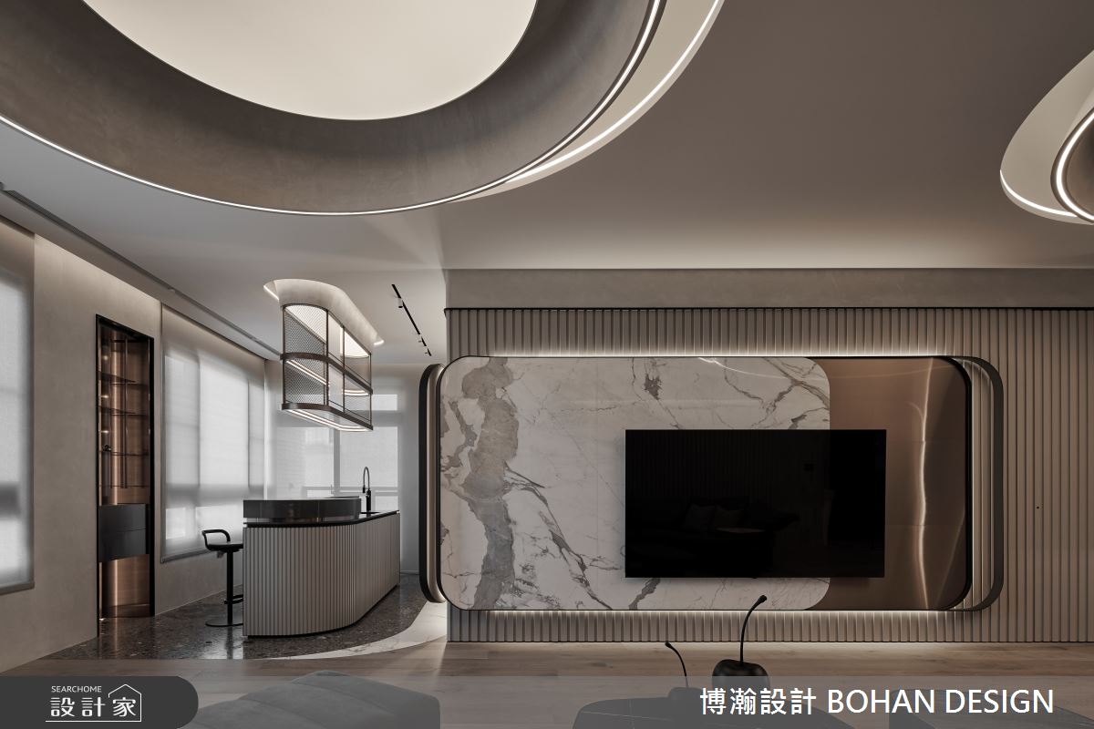 70坪新成屋(5年以下)＿現代風客廳吧檯案例圖片＿博瀚設計 BOHAN DESIGN＿博瀚_17之1