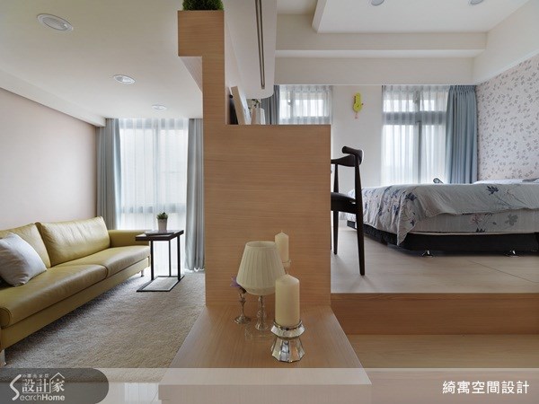 7坪新成屋(5年以下)＿現代風客廳臥室案例圖片＿綺寓空間設計＿綺寓_09之3