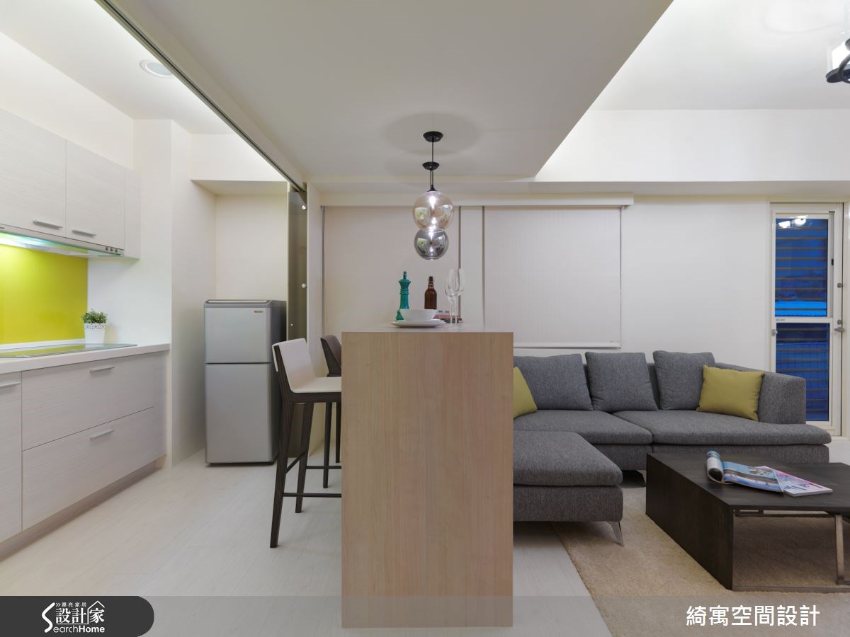 17坪老屋(16~30年)＿現代風客廳廚房吧檯案例圖片＿綺寓空間設計＿綺寓_04之10
