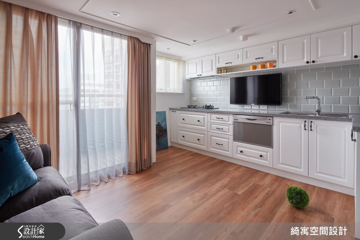 11坪老屋(16~30年)＿美式風客廳廚房案例圖片＿綺寓空間設計＿綺寓_19之6