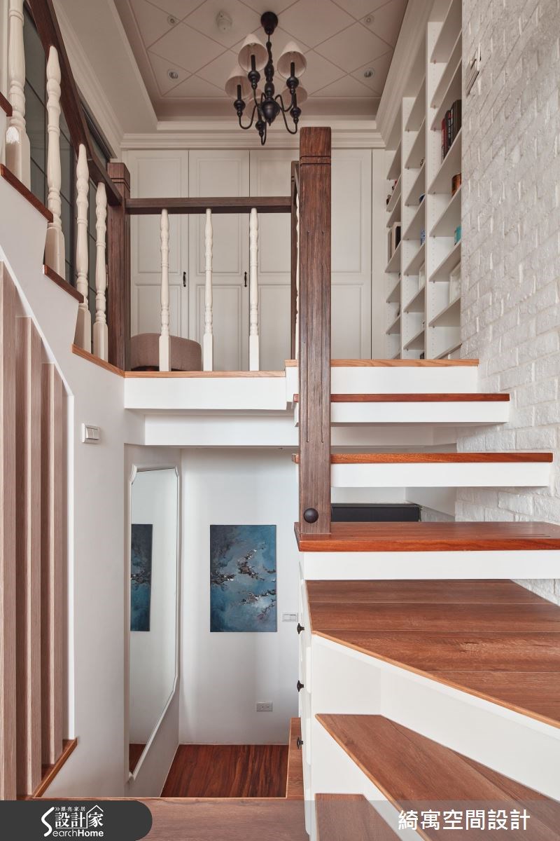 11坪老屋(16~30年)＿美式風玄關樓梯案例圖片＿綺寓空間設計＿綺寓_19之12