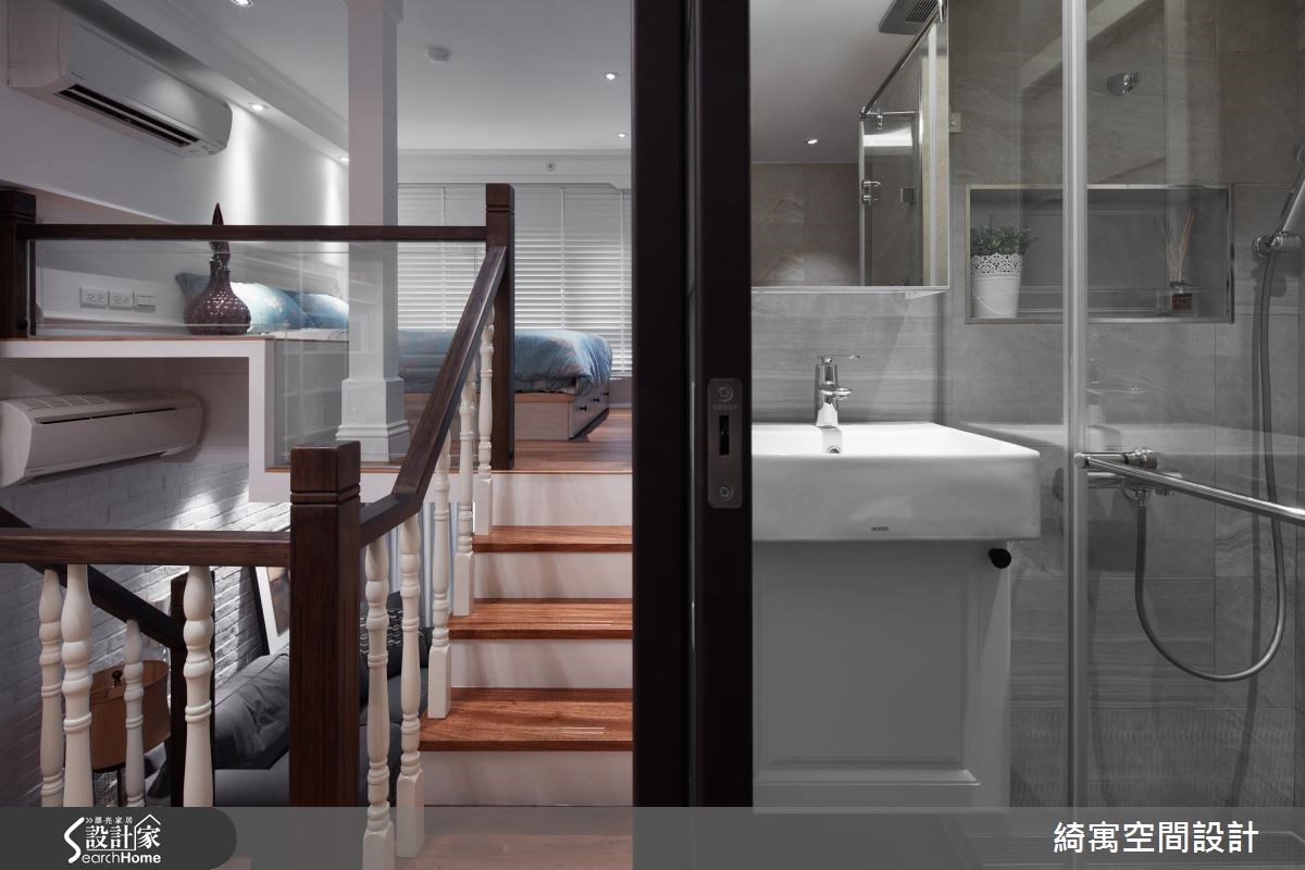11坪老屋(16~30年)＿美式風客廳臥室浴室樓梯案例圖片＿綺寓空間設計＿綺寓_19之22