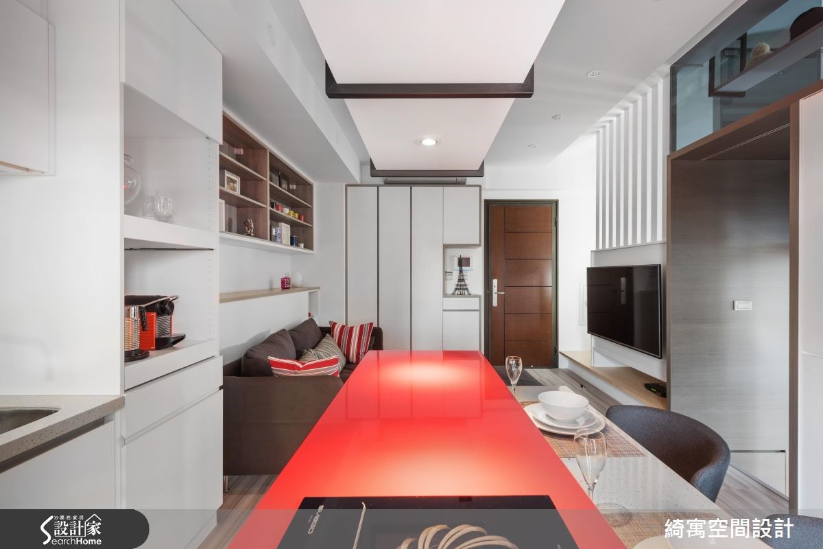 12坪新成屋(5年以下)＿現代風玄關客廳吧檯案例圖片＿綺寓空間設計＿綺寓_20之4