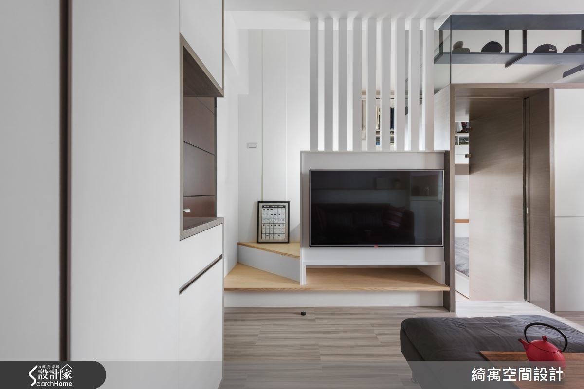 12坪新成屋(5年以下)＿現代風客廳樓梯案例圖片＿綺寓空間設計＿綺寓_20之7