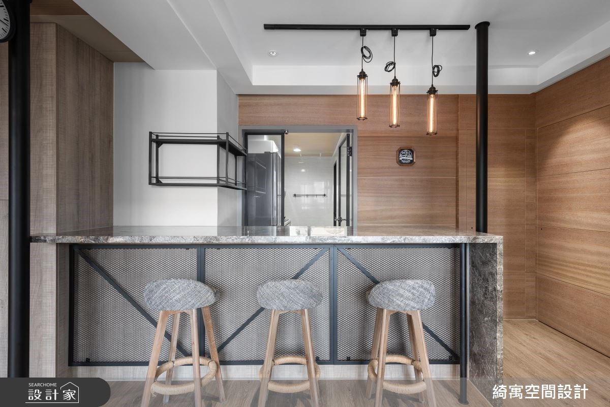 23坪新成屋(5年以下)＿工業風吧檯案例圖片＿綺寓空間設計＿綺寓_23之7