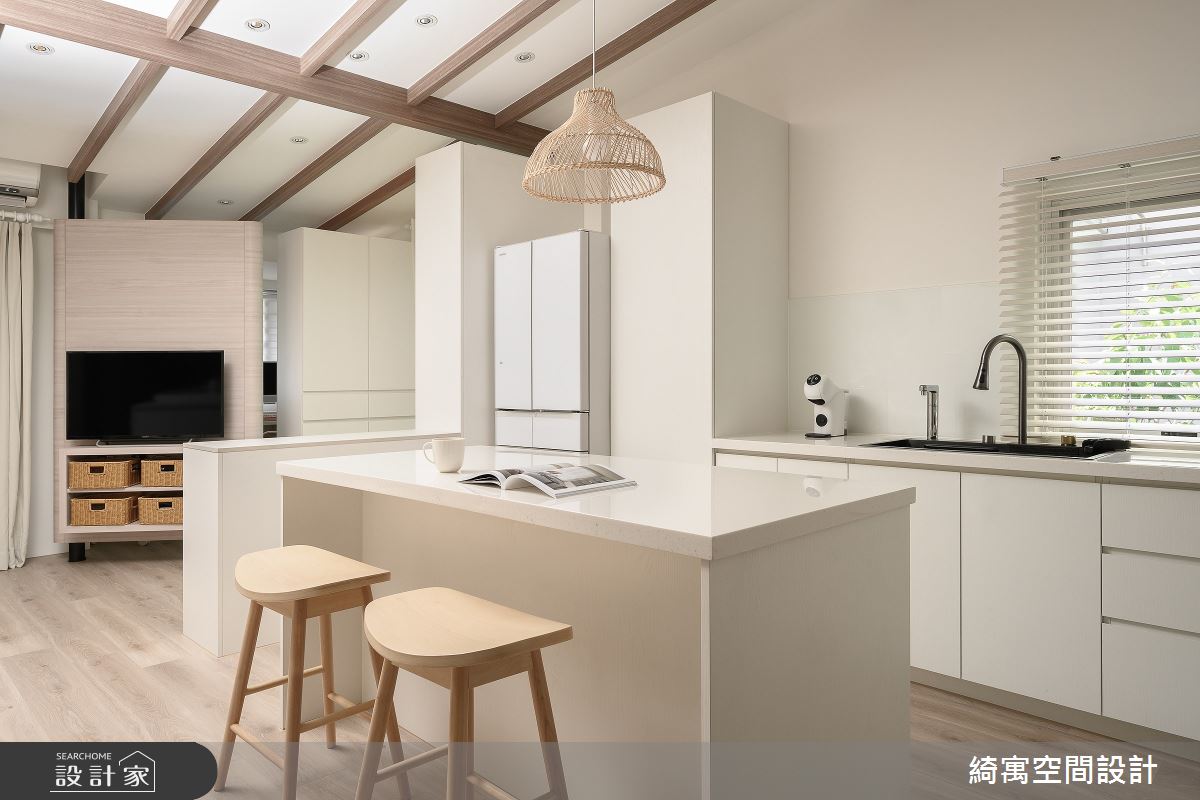 23坪老屋(31~40年)＿美式風餐廳廚房吧檯中島案例圖片＿綺寓空間設計＿綺寓_36之8