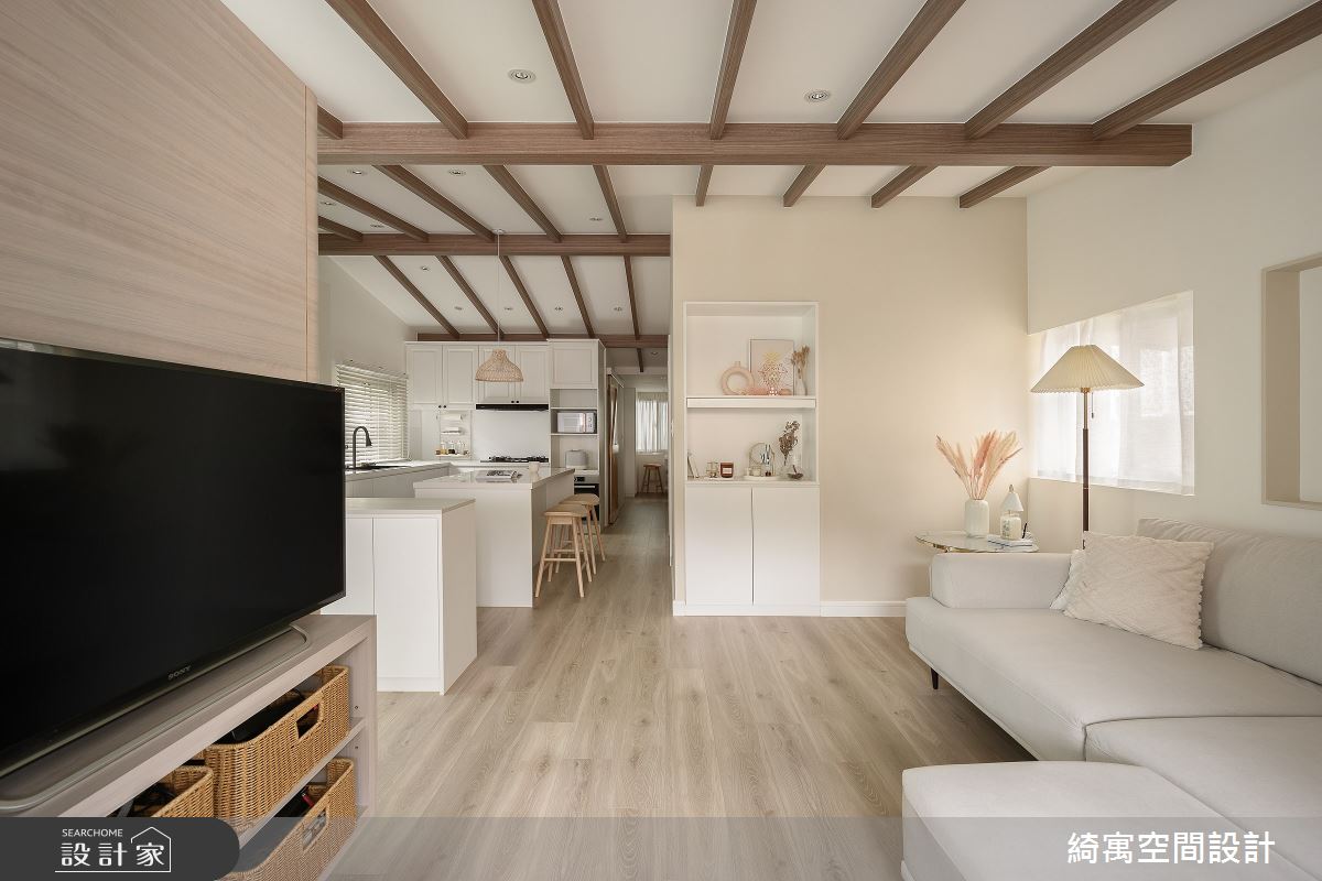 23坪老屋(31~40年)＿美式風客廳餐廳廚房吧檯中島案例圖片＿綺寓空間設計＿綺寓_36之4