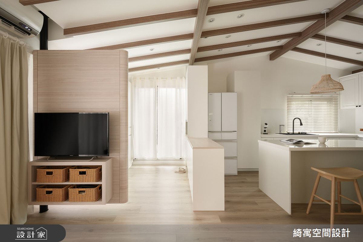 23坪老屋(31~40年)＿美式風客廳餐廳廚房吧檯中島案例圖片＿綺寓空間設計＿綺寓_36之7