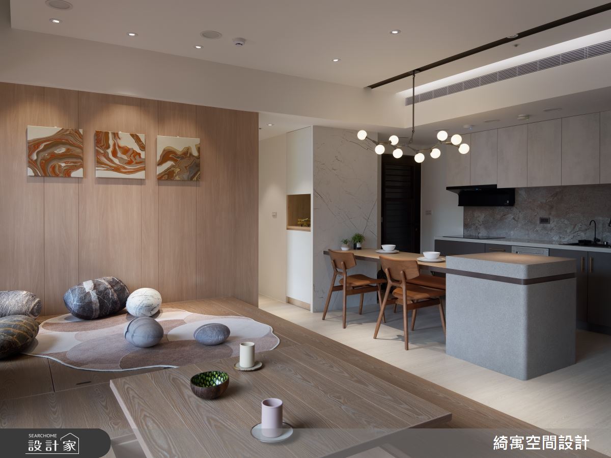 21坪預售屋＿北歐風客廳餐廳廚房中島案例圖片＿綺寓空間設計＿綺寓_37之13