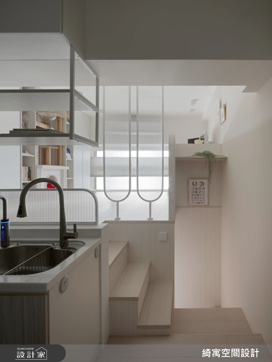 8坪老屋(16~30年)＿現代風廚房樓梯案例圖片＿綺寓空間設計＿綺寓_39之3