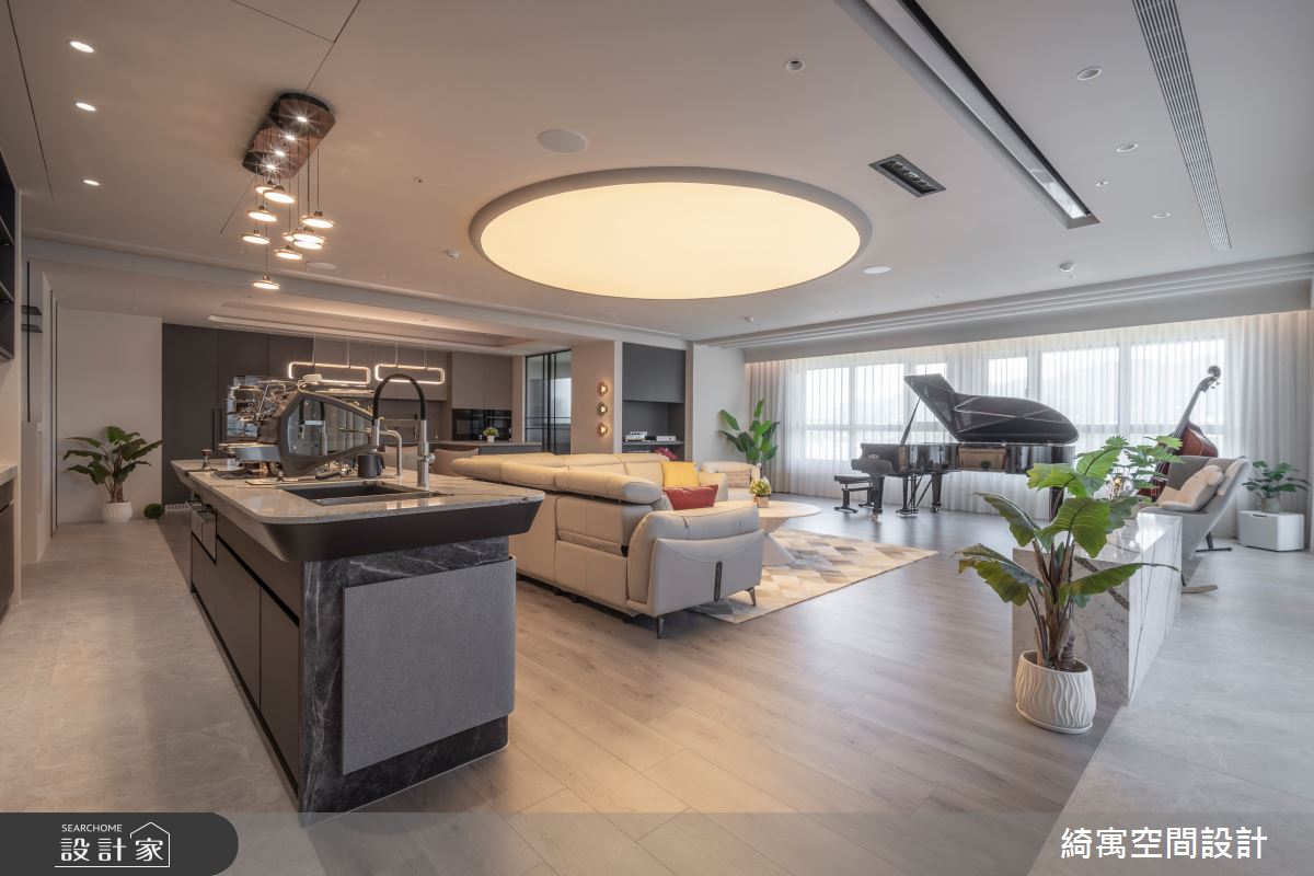 60坪毛胚屋＿現代風客廳吧檯案例圖片＿綺寓空間設計＿綺寓_40之4