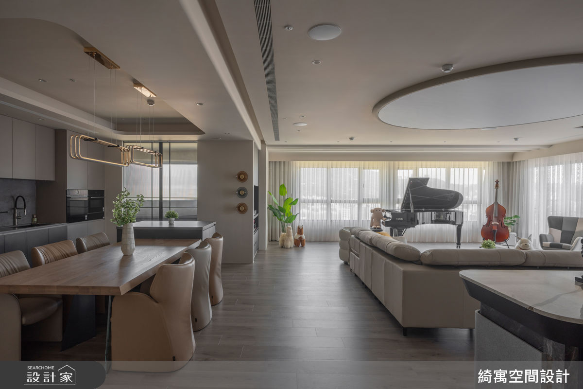 60坪毛胚屋＿現代風客廳餐廳廚房中島案例圖片＿綺寓空間設計＿綺寓_40之7